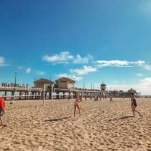 Volleyball Courts on the Northside of the Huntington Beach Pier at City Beach