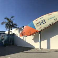Surfing Museum Big Board Parking Lot