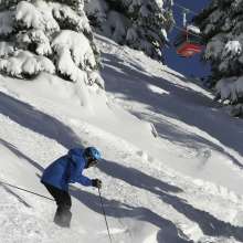 Skiing at Crystal Mountain