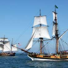 Lady Washington and Hawaiian Chieftain historic ships