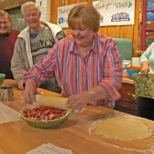 Rhubarb Pie Baking in Sumner, WA