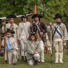 Rev Fest 250 Reenactment Soldiers at Camp