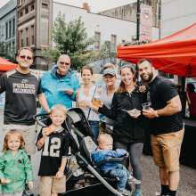 People standing together at the Taste