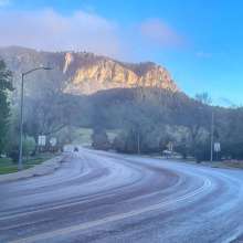 Sundance Mountain Through Fog after rain Crook County