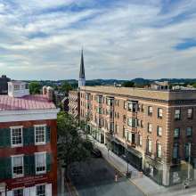 an aerial view of Beaver Street in Downtown York