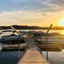Fisher's Landing Dock at Sunset