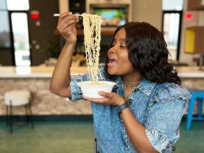 Woman eating