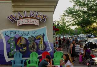 Walrus Ice Cream sign. established in 1987