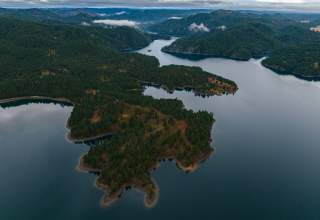 Drone image of Pactola Reservoir