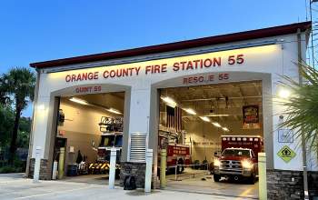 Visit Orlando employees bring breakfast to Orange County Fire Stations to thank them for their service in recognition of 9/11.