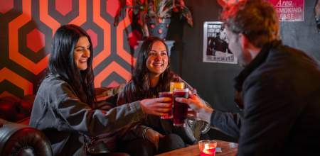 Young people in a bar.