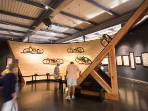 Harley Davidson Museum Interior Bikes on Track