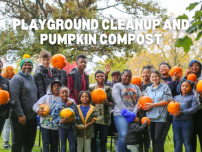 Playground Cleanup and Free Pumpkin Compost