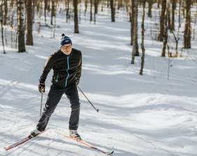 Man Cross Country Skiing