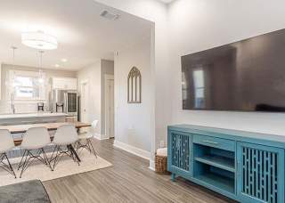 View of living room with TV