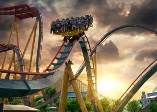 Rendering of Six Flags Fiesta Texas roller coaster