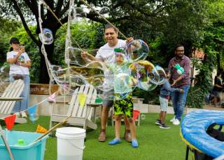 Hemisfair's Super Fun Saturday with H-E-B: Bubbles Everywhere