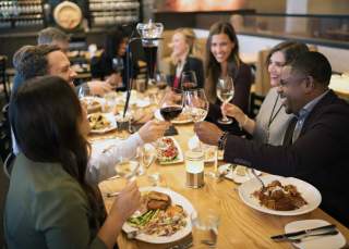 A Group Dining At Cooper's Hawk