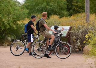 Biking at Veterans Oasis Park