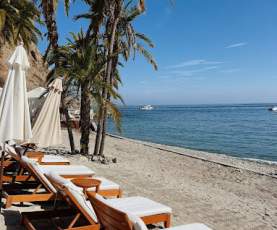 Beach Chairs at Descano Beach Club on Catalina Island