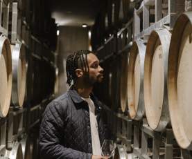50th Parallel Estate Winery Barrel Room
