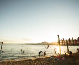 Gyro Beach Playground at Sunset