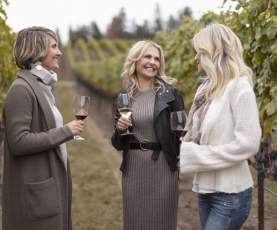 Ex Nihilo Vineyards People walking through vineyards 1