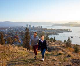 Couple Hiking at Knox Mountain Park 1