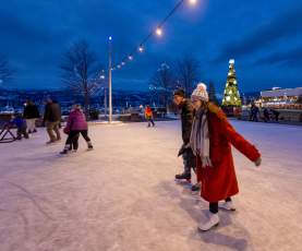 Couple Skating at Stuart Park Rink 4
