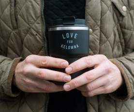 Black Love for Kelowna 12oz Insulated Travel Mug