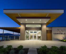 Exterior of Arrowleaf Cellars at Night