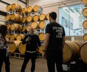 Guided Wine Tasting in Barrel Room at Tantalus Vineyards 2