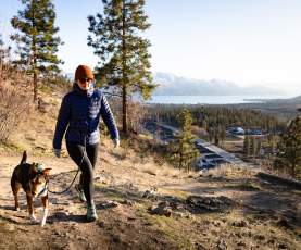 Hiking at Mt. Boucherie in Spring with Dog