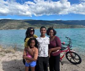 Tykesha Burton and her family on 2025 Media Visit