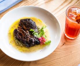 Mister Mao - Smoked Raines Farm Wagyu, Tomatillo, Smothered Chickpea