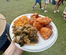 Vegan Combo Plate - Sweet Soulfood Vegan Cuisine (Sweet Heat Cauliflower, Sweet Potatoes and Collard Greens)