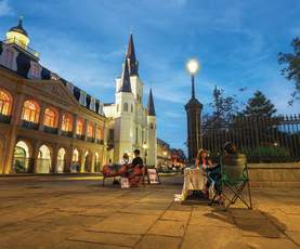 St. Louis Cathedral & Jackson Square at Night