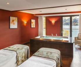 A lovely relaxation area in the eForea Spa at Hilton Queenstown