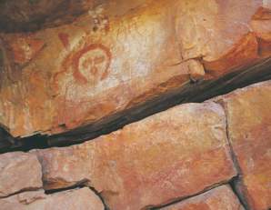 Rock art at Galvans Gorge on the Gibb River Road