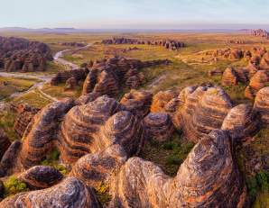 Aerial view of the Bungle Bungle Range in the Kimberley