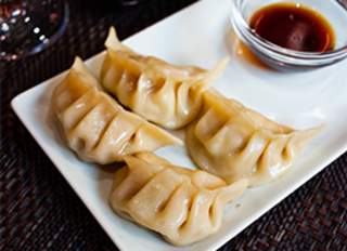 Shrimp Potstickers with Soy Sauce