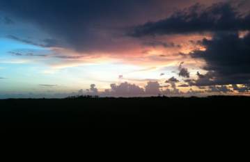 Sunset in the Everglades National Park.