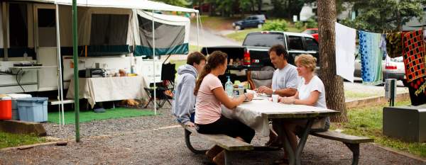 Campers at Seven Points Campground