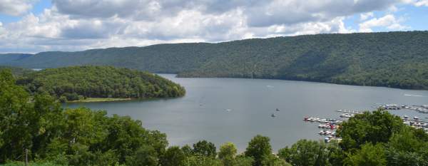 The Raystown Lake Visitors Center deck view