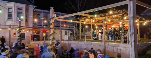 Crowd of people at the 2024 Christmas Tree Lighting in Downtown Huntingdon