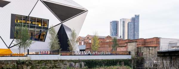 Exterior of Aviva Studios