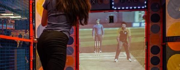 Person playing cricket