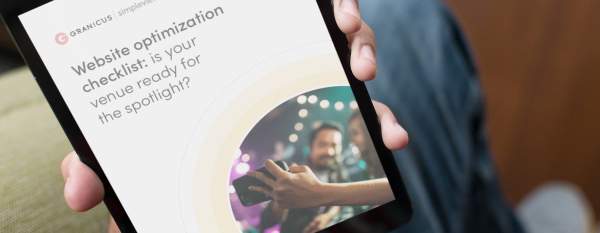 A tablet open to the "Website optimization checklist," front page.