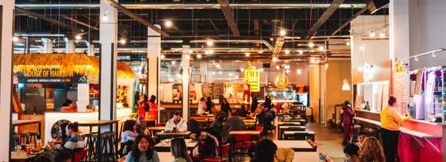 Interior of food hall