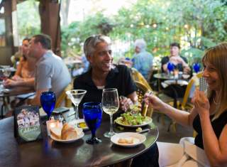 people dining at a restaurant